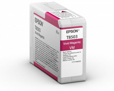 Epson T8503 ink cartridge 1 pc(s) Original Vivid magenta Epson T8503 ink cartridge 1 pc(s) Original Vivid magenta